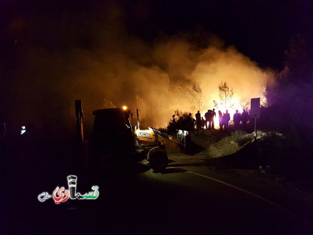 حريق كبير في زيمر وتذمر بسبب تأخر قوات الاطفاء